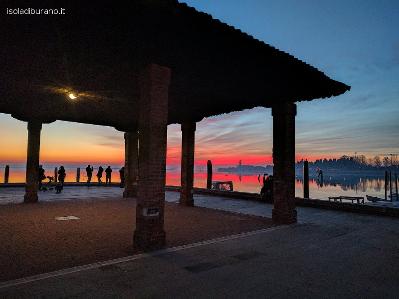 Tramonto sulla laguna di Venezia visto da Burano