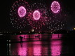 Venice Redentore feast fireworks in St Mark Basin